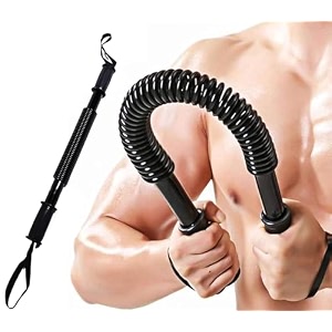 power twister spring forearm bar 20 kg  upper body exercise equipment for core strengthening chest exerciser  bicep blaster shoulder arm builder  home gym workout flex bar for men amp women