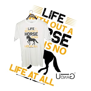 UDNAG Unisex Round Neck Graphic Horse