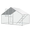UDPATIO Metal Chicken Coop Walk in Large Chick Run House Pen