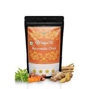 udyan tea ayurvedic ctc chai handcrafted blend with gingerturmeric amp ashwagandhanaturalantioxidant-richno added preservatives or sugarhelps relieve indigestion amp stresspowder250 gram