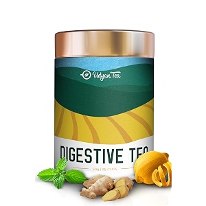 udyan tea digestive tea  all-natural herbal blend with fennel spearmint ginger and cumin crafted in darjeeling  50g pack 25 cups