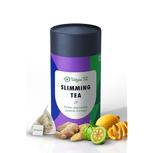 udyan tea slimming green tea - natural loose leaf slim tea for weight management and supports metabolism  garcinia cambogia lemon peel amp herbal blend  20 tea bags