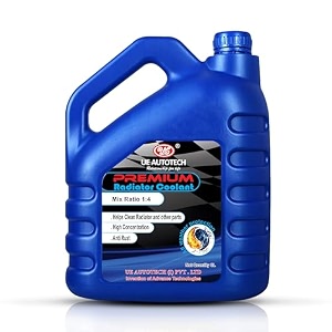 ue autotech premium radiator car coolant - heat dissipation and absorption cooling systems for petrol diesel and cng vehicles - heavy-duty coolants 3 liter red mix ratio 14