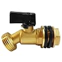 Uenede Brass Water Container Rain Barrel Faucets Spigot 3/4" G, 1PCS