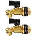 Uenede Brass Water Container Rain Barrel Faucets Spigot 3/4" G, 2PCS