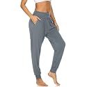 UEU Women's Cozy Yoga Joggers Pants Loose Workout Sweatpants Comfy Lounge Pants with Pockets