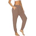 UEU Women's Cozy Yoga Joggers Pants Loose Workout Sweatpants Comfy Lounge Pants with Pockets