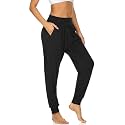 UEU Women's Cozy Yoga Joggers Pants Loose Workout Sweatpants Comfy Lounge Pants with Pockets