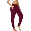UEU Women's Cozy Yoga Joggers Pants Loose Workout Sweatpants Comfy Lounge Pants with Pockets