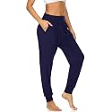 UEU Women's Cozy Yoga Joggers Pants Loose Workout Sweatpants Comfy Lounge Pants with Pockets