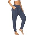 UEU Women's Cozy Yoga Joggers Pants Loose Workout Sweatpants Comfy Lounge Pants with Pockets
