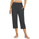 UEU Women's Yoga Capri Pants Loose Soft Drawstring Workout Sweatpants
