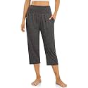 UEU Women's Yoga Capri Pants Loose Soft Drawstring Workout Sweatpants