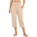 UEU Women's Yoga Capri Pants Loose Soft Drawstring Workout Sweatpants
