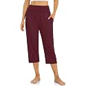 UEU Women's Yoga Capri Pants Loose Soft Drawstring Workout Sweatpants
