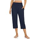 UEU Women's Yoga Capri Pants Loose Soft Drawstring Workout Sweatpants