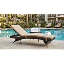 UF Outdoor Poolside Lounger with Adjustable Backrest Sun Chaise Recliner for Terrace Garden Poolside for Relaxation Durable and Stylish - (Beige &amp; Brown)