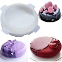 UG LAND INDIA 1 Set Circular Eclipse Silicone Cake Mold Entremet Mousse Chiffon Cake Ice Cream Chiffon Baking Pan Accessories Baking Tools,Chocolate Mousse Dessert Mould