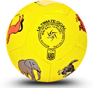 ug sports kids home play yellow animals print football - size 1 kids pack of 1 yellow