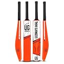 Heavy Plastic Bat for Cricket |Soft Cusion Grip |UV Digital Printing| Sharp Blade| Plastic Bat for Youth-Adult | 31.4 X4.5 Inch (Orange, Size 6)