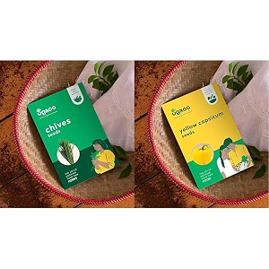ugaoo chives herb seeds green pack of 500 amp ugaoo yellow capsicum vegetable seeds pack of 50 seeds