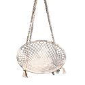 UGAOO Cotton Rope Swing Chair for Adults & Kids | Sturdy Hanging Hammock for Balcony, Outdoor, Home, Patio, Garden, Indoor (Single Seater)