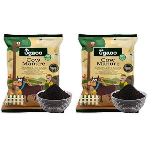 ugaoo cow dung manure fertilizers for plants amp home gardening - 1 kg pack of 2 powder