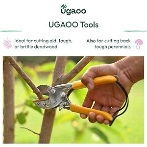 ugaoo heavy duty anvil pruner cutter for garden plant cutter for garden with sharp alloy steel blade tree cutter branch cutter garden scissors for plants pruning cutter with safety lock
