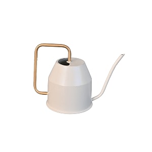ugaoo metal watering can ivory 900 ml with long spout for indoor and outdoor gardening