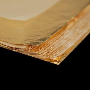 ugls gold leaf sheets copper foil silver leaf 300pcs 8x8 by 3x3 leaves for arts craft projects home decorations gildingbrush as a gift