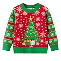 Ugly Christmas Sweater for Girls Funny Xmas Knit Pullover Shirts Kids Child Holiday Jumper Tops Outfit 2-14 Years