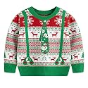 Ugly Christmas Sweater for Girls Funny Xmas Knit Pullover Shirts Kids Child Holiday Jumper Tops Outfit 2-14 Years