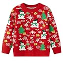 Ugly Christmas Sweater for Girls Funny Xmas Knit Pullover Shirts Kids Child Holiday Jumper Tops Outfit 2-14 Years
