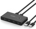 Ugreen 2 In 4 Out USB 2.0 Sharing Switch Box (Black)