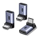 UGREEN 90 Degree USB C Adapter 3 Pack, 40Gbps Data Transfer OTG Converter
