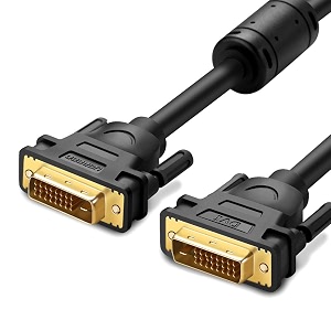 ugreen dvi-d 241 dual link male to male digital video cable gold plated with ferrite core support 2560x1600 for gaming dvd laptop hdtv and projector