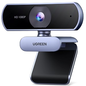 ugreen hd webcam with microphone 2 mics clear stereo audio 1080p30fps web camera plug and play 85view usb for live streaming conferencing video calling gaming