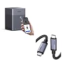 UGREEN NASync DH4300 Plus 4-Bay NAS + 240W USB4 Cable Bundle, Personal Cloud Storage for Home & Business, Supports 128TB, Remote Access, AI Album, 2.5GbE, 4K HDMI, and 80Gbps Data Transfer for MacBook
