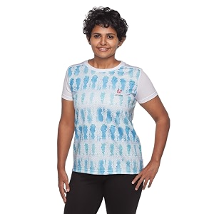 Uhane Womens Gym Dri-Fit Crew Neck Printed