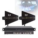 UHF Antenna Power Distribution System, Active Directional Antennas Wireless Microphone System, Signal Boost 800m, 8/16 Input Ports, for Live Shows, Party 8Input