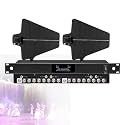 UHF Antenna Power Distribution System, Active Directional Antennas Wireless Microphone Systems, 450-950 Mhz, with 2 Antenna Paddles for Wedding, Live Shows 16Input