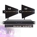 UHF Antenna Power Distribution System, Active Directional Antennas Wireless Microphone Systems, 450-950 Mhz, with 2 Antenna Paddles for Wedding, Live Shows 8Input