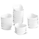UIBFCWN 30 Pack Soy Sauce Dishes, Heart Shaped Dip Bowls Set, Ceramic Dipping Bowls, Multipurpose Serving Bowls for Side Dishes, Ketchup, Sushi, Valentine's Day Dinner - 1oz