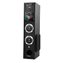 UIC Dj Mini-80W 5.25 Inch Single Bluetooth Party Subwoofer Floor Standing Speaker 3 Inch Dual Satellites with Extreme Bass Mic Slot Aux USB Fm &amp; Remote Control Black (UIC-TWR-5105)