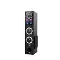 UIC Dj Mini-80W 5.25 Inch Single Bluetooth Party Subwoofer Floor Standing Speaker 3 Inch Dual Satellites with Extreme Bass Mic Slot Aux USB Fm & Remote Control Black (UIC-TWR-5107)
