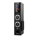 UIC Dj Mini-80W 5.25 Inch Single Bluetooth Party Subwoofer Floor Standing Speaker 3 Inch Dual Satellites with Extreme Bass Mic Slot Aux USB Fm &amp; Remote Control Black (UIC-TWR-5105)
