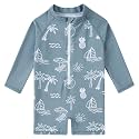 uideazone 3M-3T Toddler Baby Boys UPF 50+ One Piece Rash Guard Swimsuit