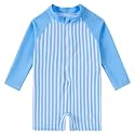 uideazone 3M-3T Toddler Baby Boys UPF 50+ One Piece Rash Guard Swimsuit