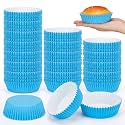 Uiifan 50 Pcs Paper Baking Cups Muffin Liners Microwave Safe,Blue