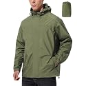 UIQUR Mens Lightweight Packable Waterproof Rain Jacket Windbreaker